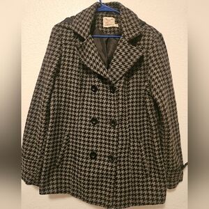Euc FADED GLory HOUNDSTOOTH COAT
